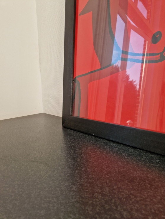 Image 1 of Large Franckie Alacron woman in red raincoat pop art icon