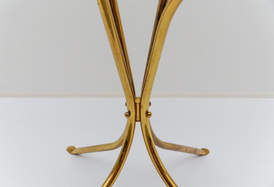 Image 1 of Portafiori in ottone e vetro color pastello, stile Mid-Century Modern, anni '50