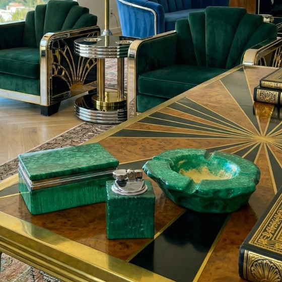 Image 1 of Alabaster-Raucherset aus den 1960er Jahren von Romano Bianchi, handgefertigt