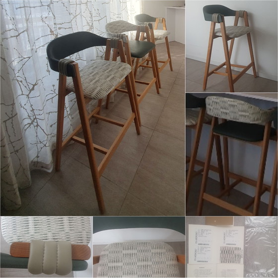 Image 1 of Authentiek ontwerp - Mathilda barkruk van Patricia Urquiola voor Moroso (3 stuks)