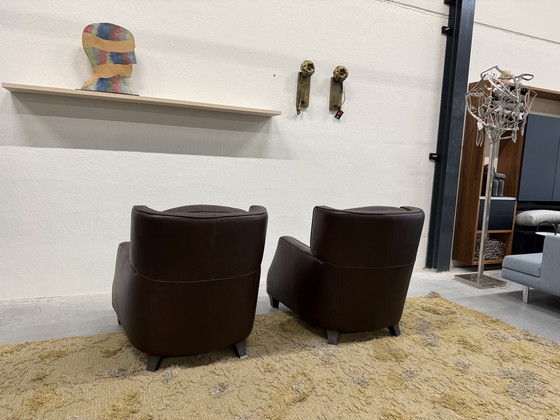 Image 1 of 2 Natuzzi Amadeus Sessel, braunes Leder