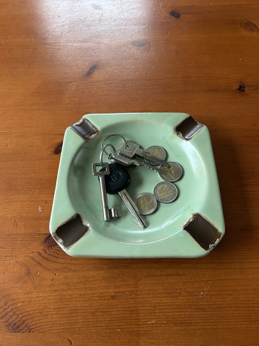 Vintage Harald Östergren Upsala Ekeby Mint Green Dish/ ashtray / Collector