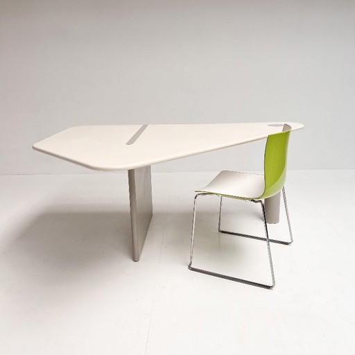 La Table Kite par Louk Straver pour Castelijn, 1980 – bureau, Metal, Wood