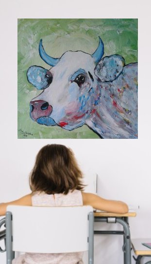 Image 1 of Peinture abstraite vache (3)