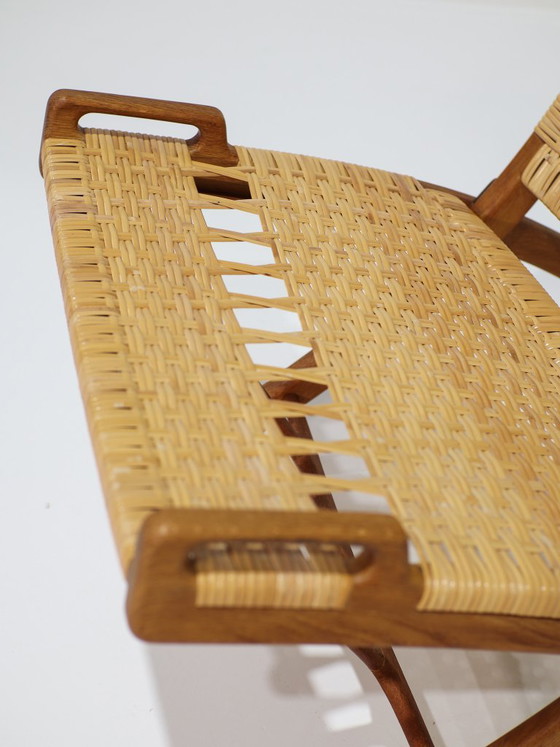 JH512 Folding Chair Hans J. Wegner oak rattan Johannes Hansen – Hans Wegner, Armchairs, Wood, Vintage (photo 13 of 19)