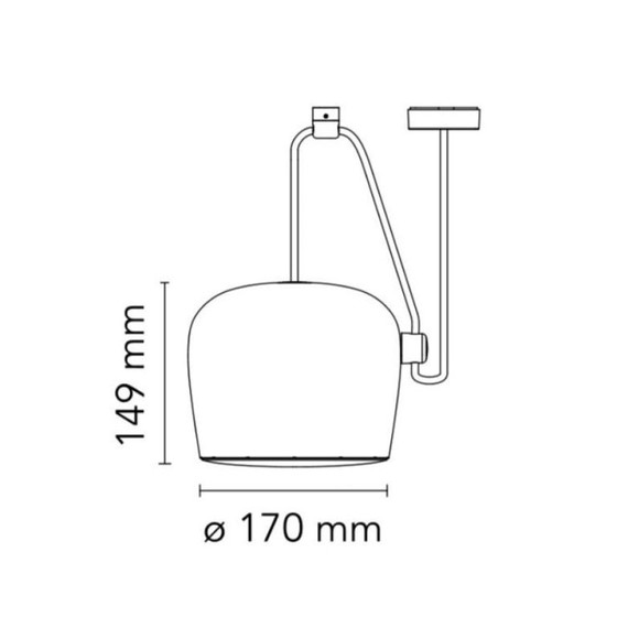 Image 1 of Lámpara colgante LED Flos Aim Small negra – juego de 3 + roseta múltiple