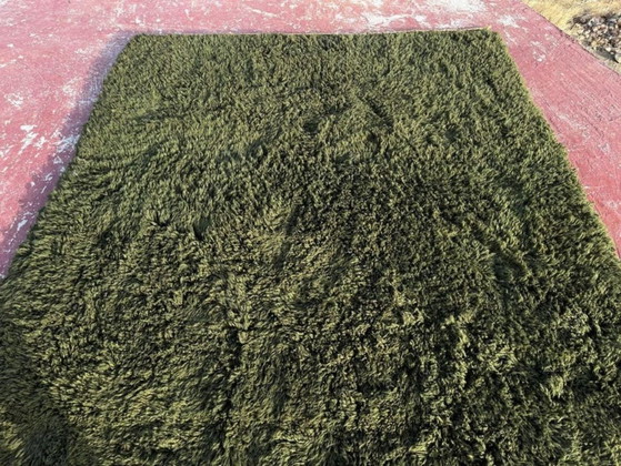 Beni Ouarain Rug 300 × 200 cm, Moss Green, Moroccan Design, Rugs & carpets, Wool (photo 2 of 5)