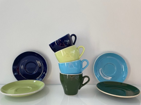 Image 1 of Set van 4 kleurrijke Dürkop Design kop en schotels