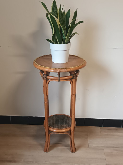 Tavolino rotondo in bambù