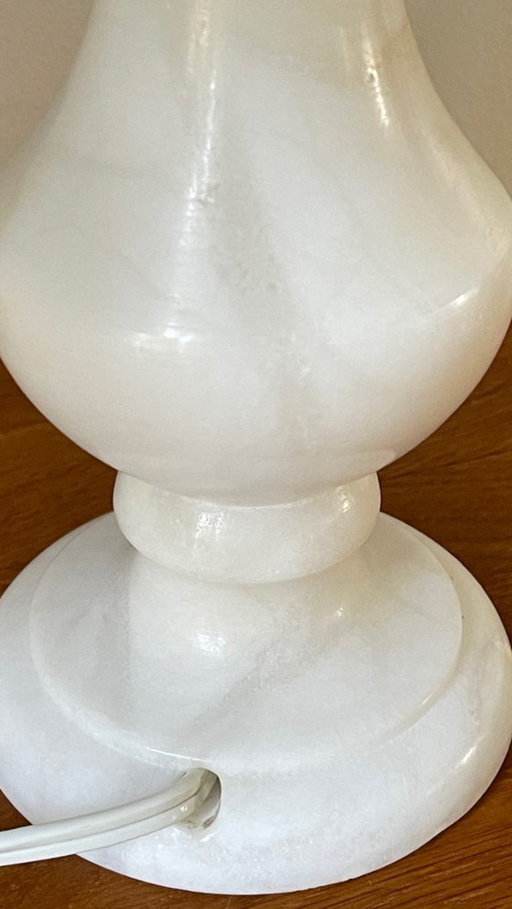 Image 1 of Pair of Vintage Alabaster Lamps