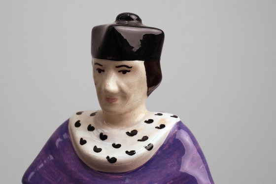 Image 1 of Signed “St. Yves” Earthenware Statue by Jos Kervella for Henriot Quimper, France, 1947