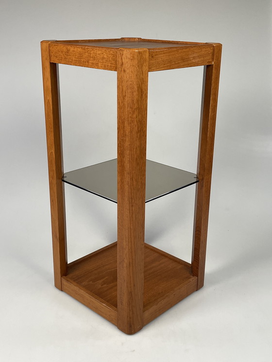 Image 1 of Vintage Pilaar / Etagère / Plantenstaander, Uldum Mobler, Denemarken 1970's