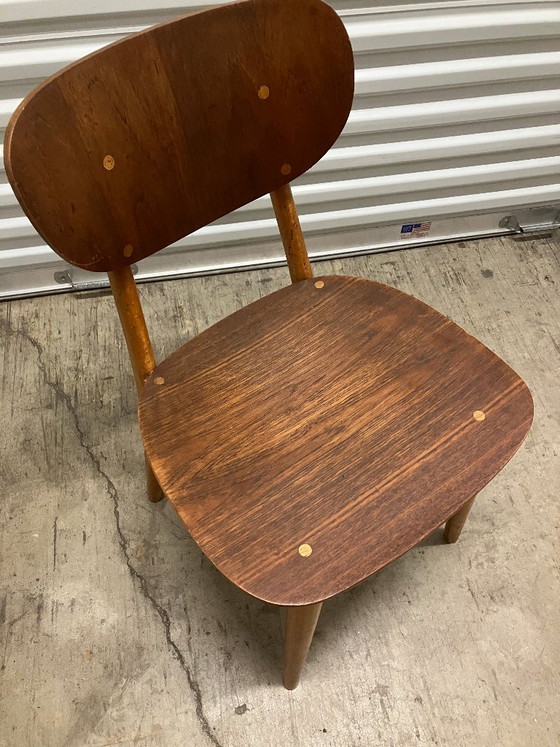 Set of four Pastoe SB11 Dining chairs – Wood (photo 3 of 7)