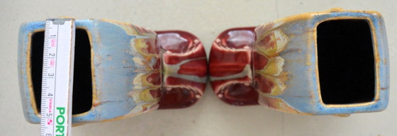 Image 1 of Thulin Pottery - 2 vases - #277 - Earthenware - Pair of Art Deco Vases