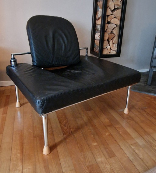 Chaise en cuir design vintage