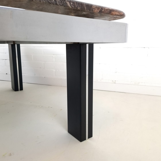Image 1 of Vintage salontafel Cipollino marmer brutalist jaren 70