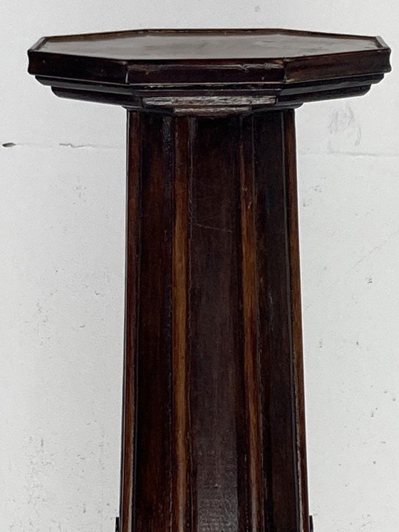 Image 1 of Art Deco Dutch Amsterdam School Pedestal, 1920S