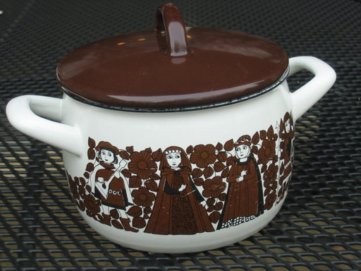 Vintage Arabia (Finel) Pfanne mit Deckel