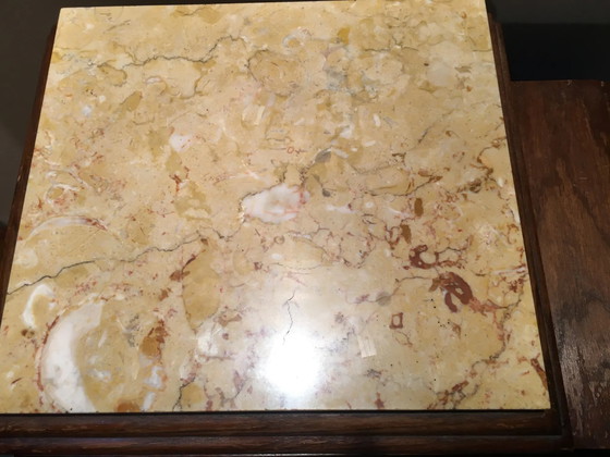 Comodino in rovere massello con marmo beige. – Comodini, Art Deco (photo 7 of 9)