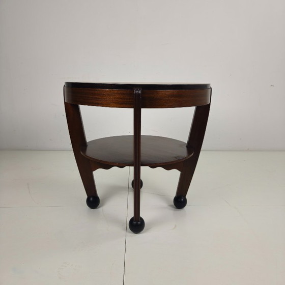 Image 1 of Art Deco oak coffee table – Amsterdam School, Netherlands, 1930s