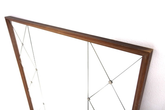 Image 1 of Scandinavian mirror in beech and metal, Sweden, 1960, 115x78cm