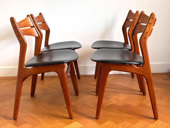 Magnificent set of 4 Danish Erik Buck model 301 chairs – Christiansen Mobelfabrik, Dining chairs, Wood (photo 17 of 19)