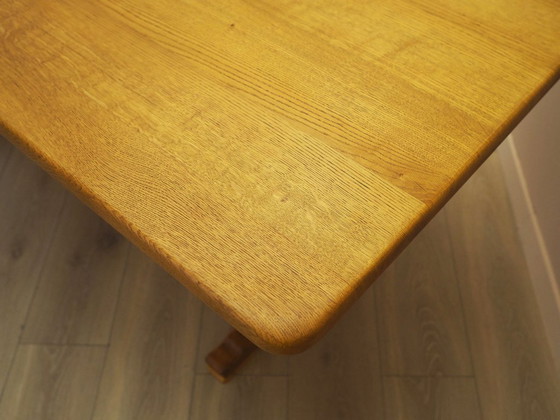 Tavolo da pranzo danese in rovere massiccio, costruzione a cavalletto, anni '60 – Tavoli da pranzo, Wood (photo 11 of 15)