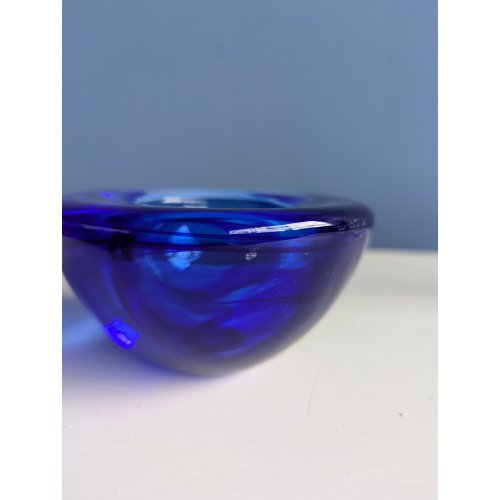 Kosta Boda glass bowl- swirl- aqua blue (photo 5 of 10)