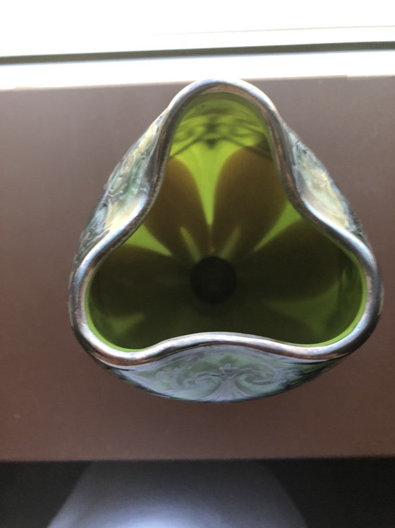Art Nouveau glass vase Loetz – Metal (photo 2 of 5)