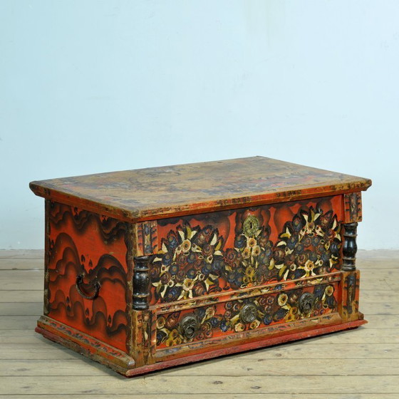 Image 1 of Folk Art Wedding Chest, Circa 1850