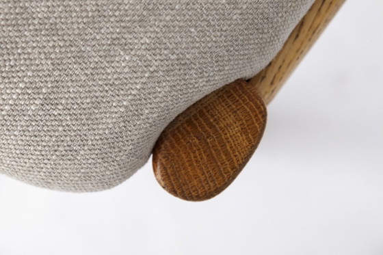 Niels Koefoed Danish Teak Dining Chair, 1970s Mid-Century Modern, Light Grey Upholstery, 2 Available, Wood (photo 3 of 12)