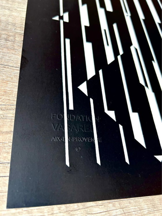Set 6 Op Art Prints by Victor Vasarely - "Linéaires" (Éditions du Griffon,1973), Lithographs & prints, Paper (photo 9 of 20)
