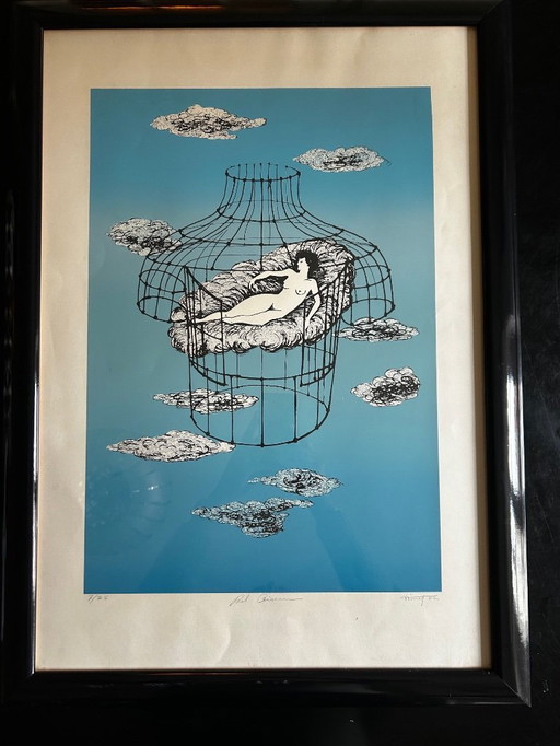 Litografia "Bel Oiseau" 1970