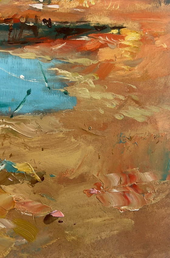 Image 1 of Originales Ölgemälde: Sommerliche Meereslandschaft, versteckte Ecke am Meer