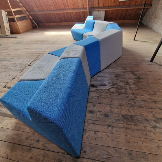 Image 1 of Large Modular Sectional Sofa with 9 Elements