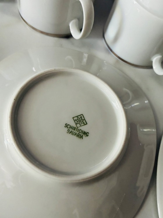Image 1 of Coffee Service Cups and Saucers Porcelain Schirnding Bavaria