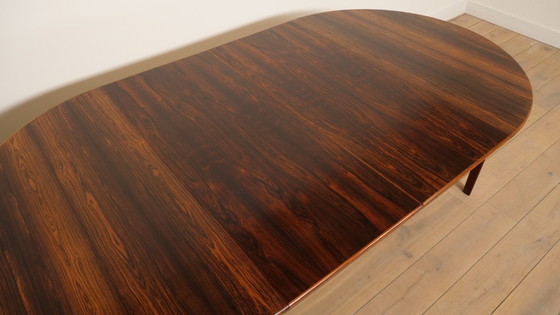 Image 1 of Table de salle à manger ronde vintage | extensible | Bois de rose