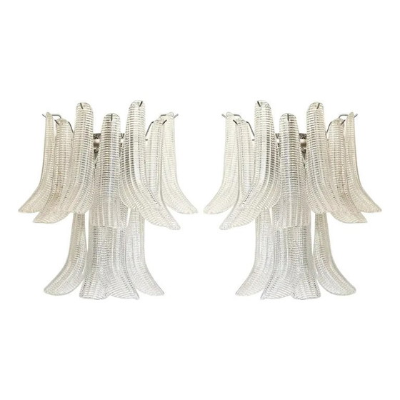 Image 1 of Murano glazen wandlampen van Simoeng, set van 2