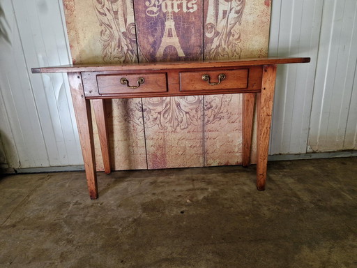 Klassiek Engels-country sidetable, wandconsole, haltafel, afm. 120x40cm en 69cm hoog