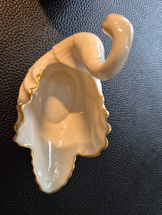 Image 1 of 2 kleine Schwäne - Porzellanfiguren - Lenox USA, mit Goldrand