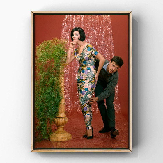 1x Frans Molenaar with mannequin, floral dress, 1960 – Photography, Paper (photo 3 of 7)