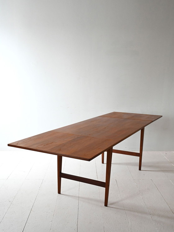 Image 1 of Table vintage en teck par ISA Bergamo avec rallonges à feuilles tombantes