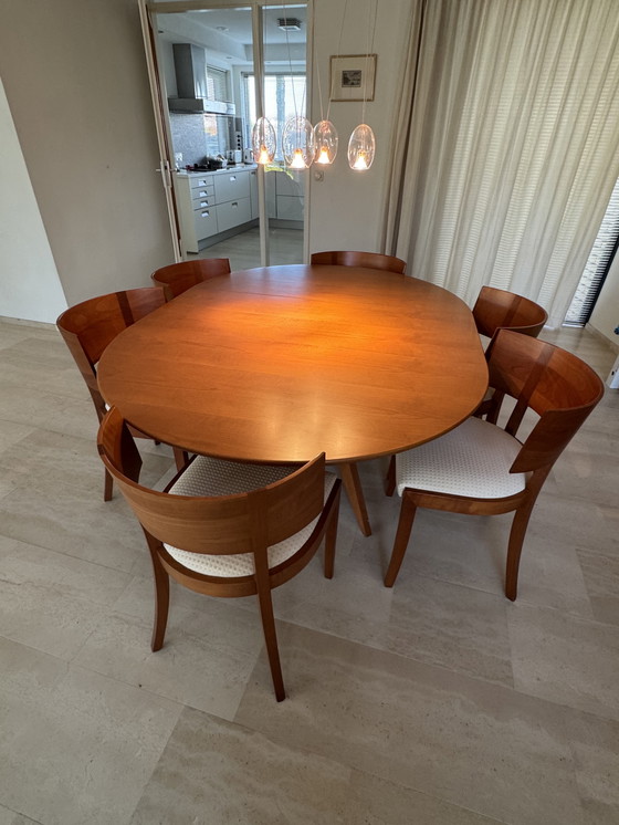 Image 1 of Tonon Dining Table with Insert Top + 6 Chairs
