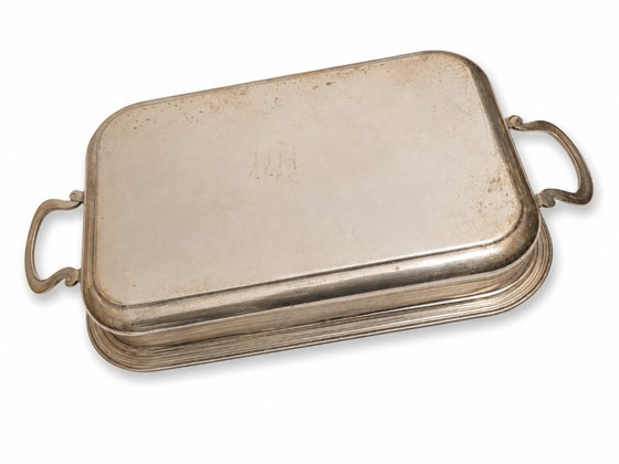 Silberner Metall-Auflaufformenhalter – Küchenzubehör (photo 6 of 9)