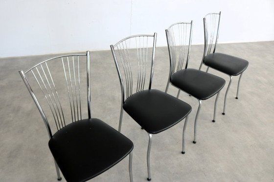 Image 1 of 4x vintage eetkamerstoelen 