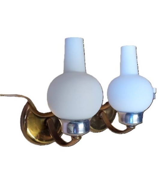 Image 1 of Petites appliques murales Stilnovo, années 1950, lot de 2