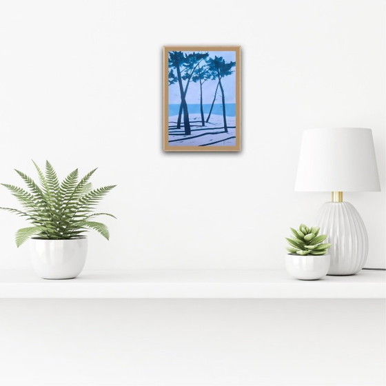 Image 1 of Inkt op wit papier. Formaat 40x30cm.