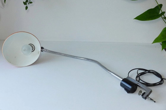 Image 1 of Space Age table lamp, vintage clamp lamp, 1960s/70s, Orange Luminaires NF, France