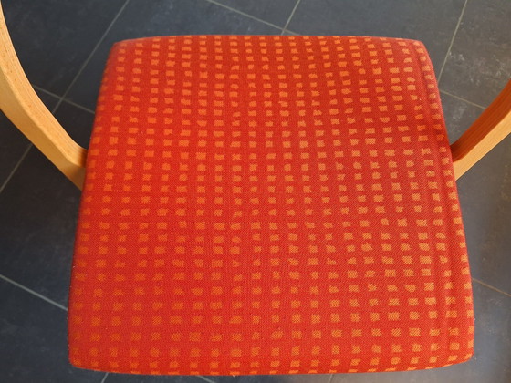 Chaise emblématique Stokke Actulum Balans en orange rétro – Peter Opsvik – Chaises de bureau, Textile, Bois (photo 6 of 8)