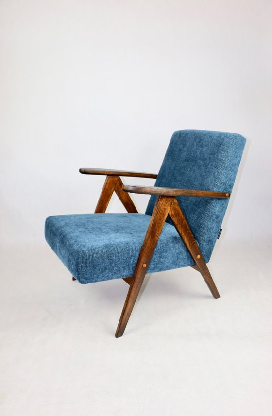 Image 1 of Vintage Denim Blue Armchair, 1970s